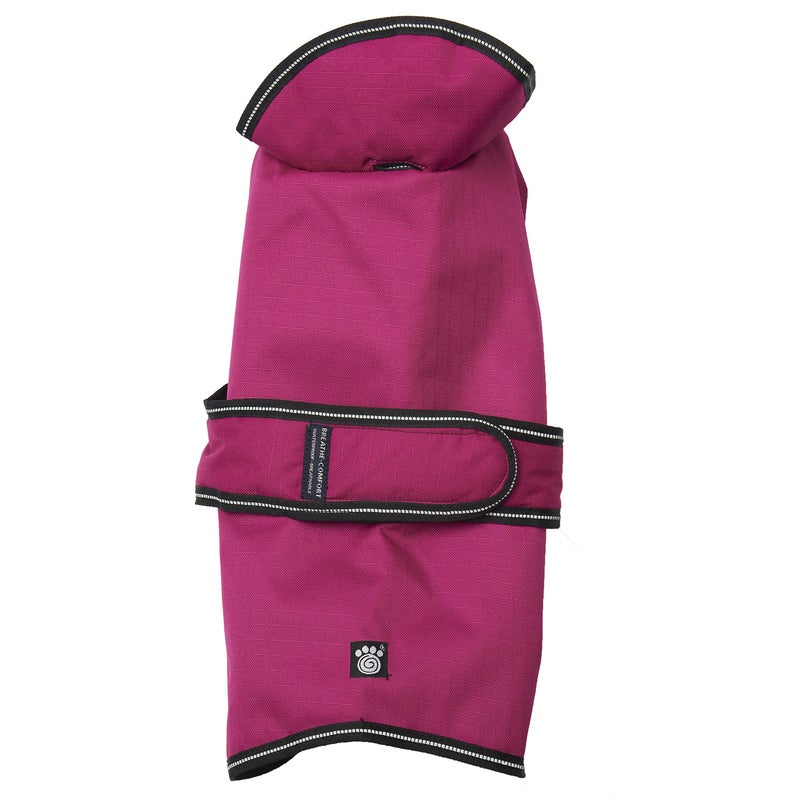 PetRageous 7303MMD Juneau Waterproof Cold Weather Dog Coat with Full Chest Coverage Leash Opening 15-Inch Long Heavyweight Jacket for Medium Breeds and Puppies, Magenta - Image 2